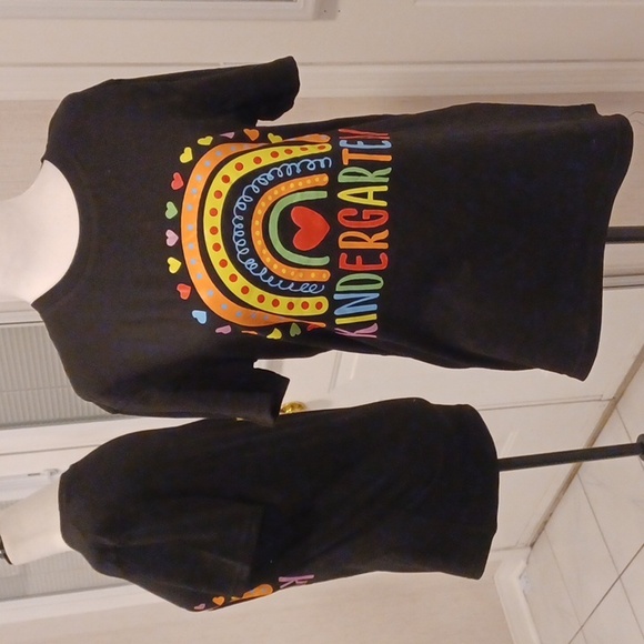 2/$50 New Black "Kindergarten" Tee - Size Small - Picture 1 of 5